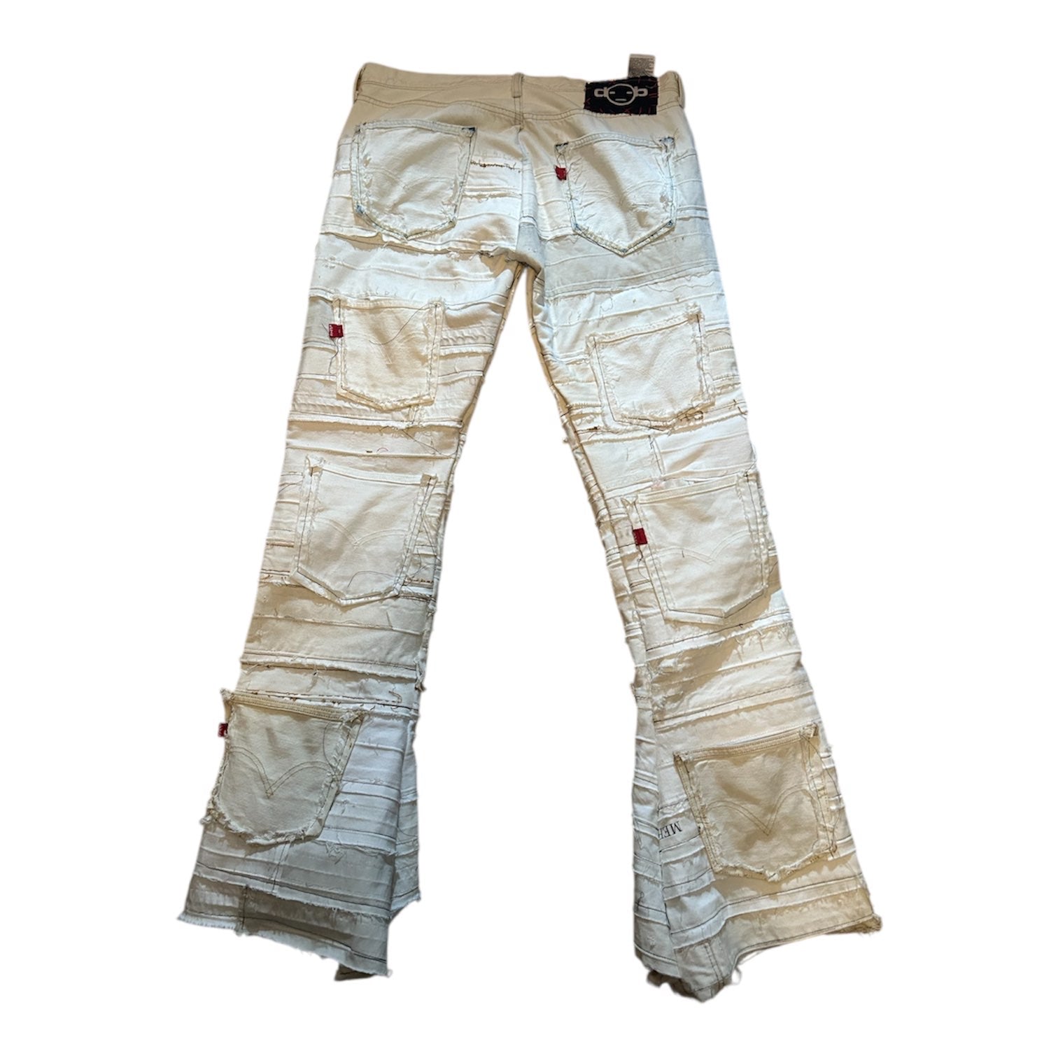 WHITE SCUMWRAP JEANS