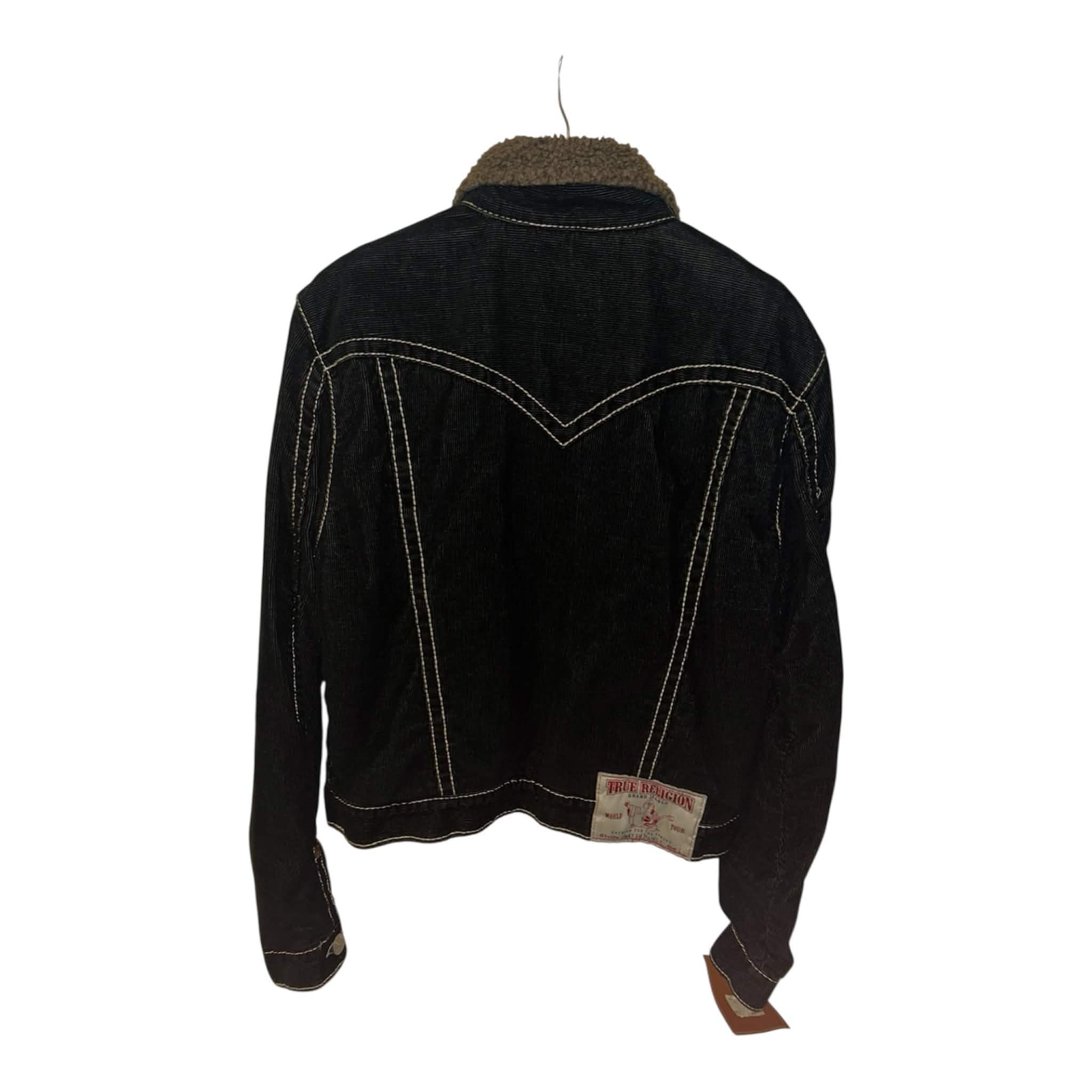 TRUE RELIGION NWT BLACK CORDUROY SHERPA