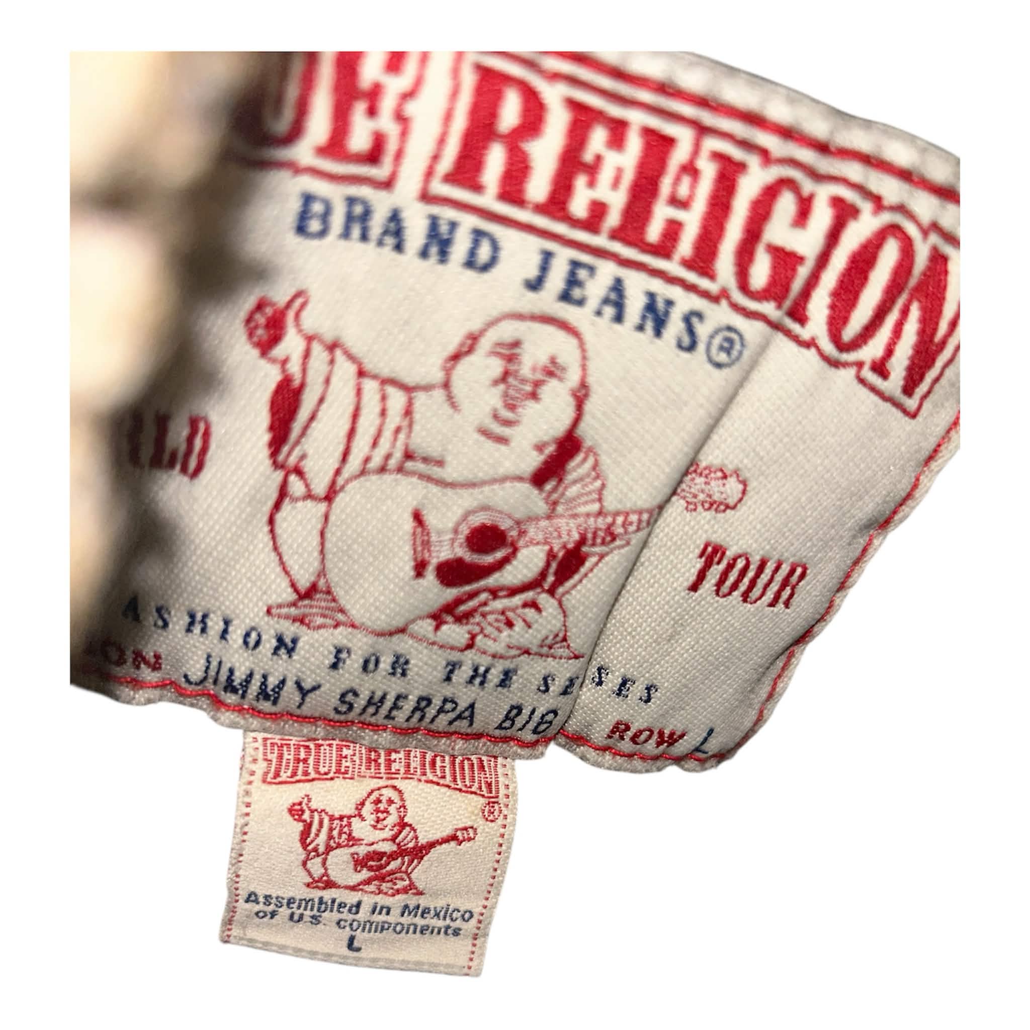 TRUE RELIGION NWT BLACK CORDUROY SHERPA