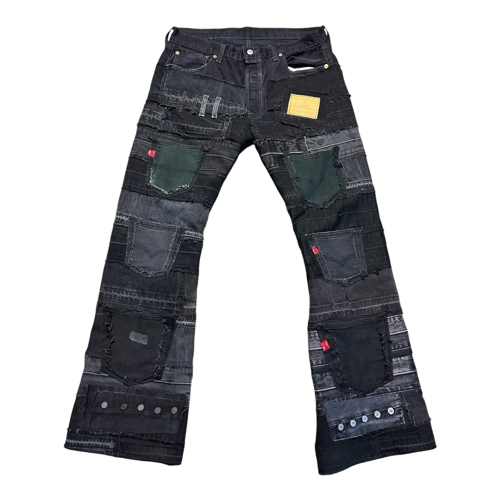 BLACK SCUMWRAP JEANS