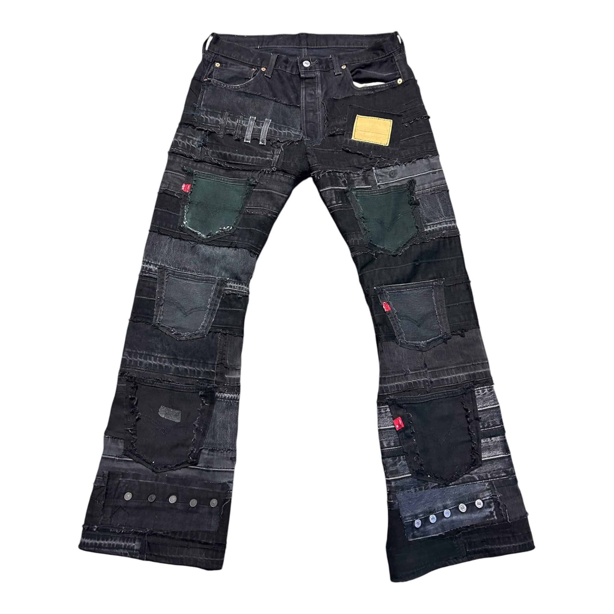 BLACK SCUMWRAP JEANS