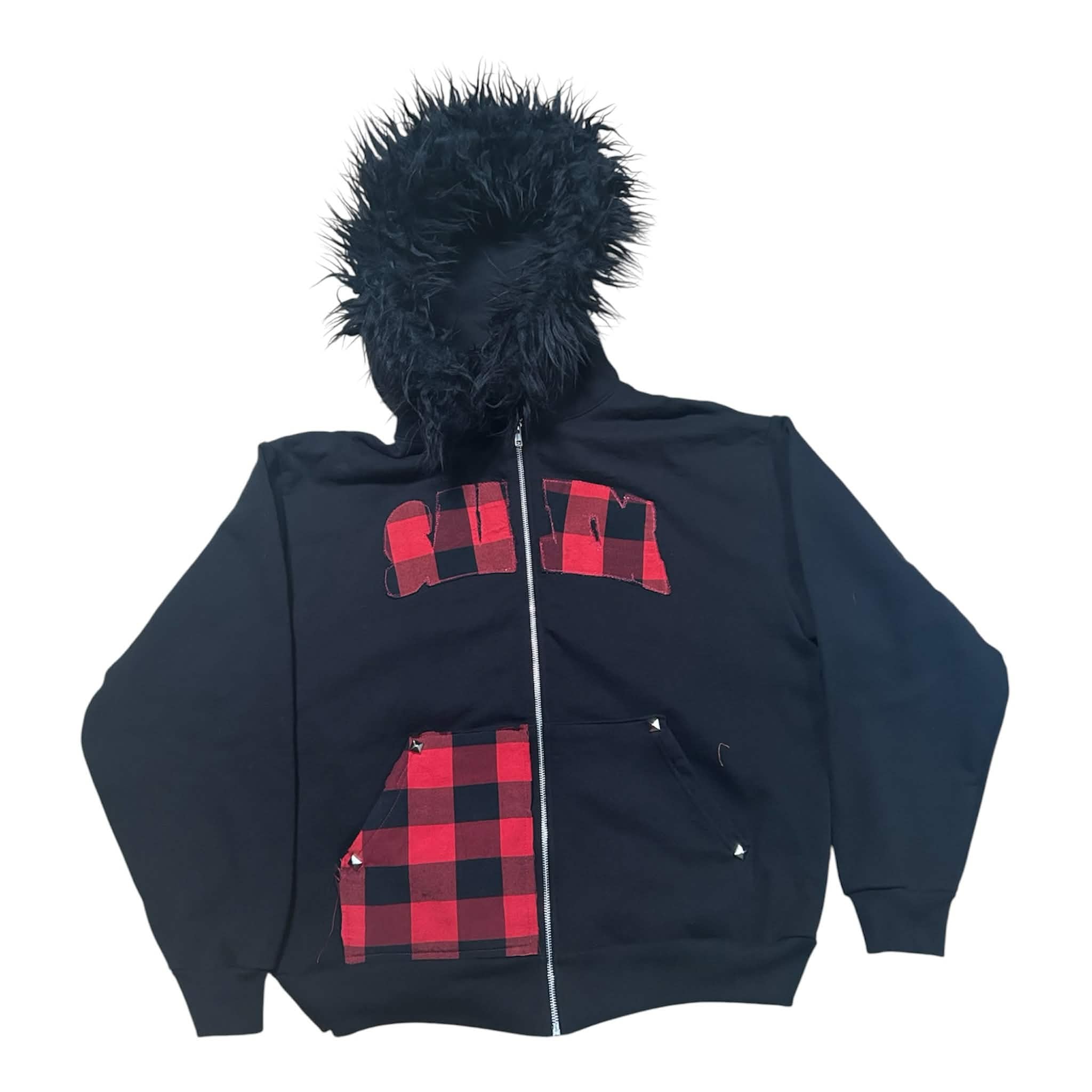 COLLEGIATE FUR HOODIE